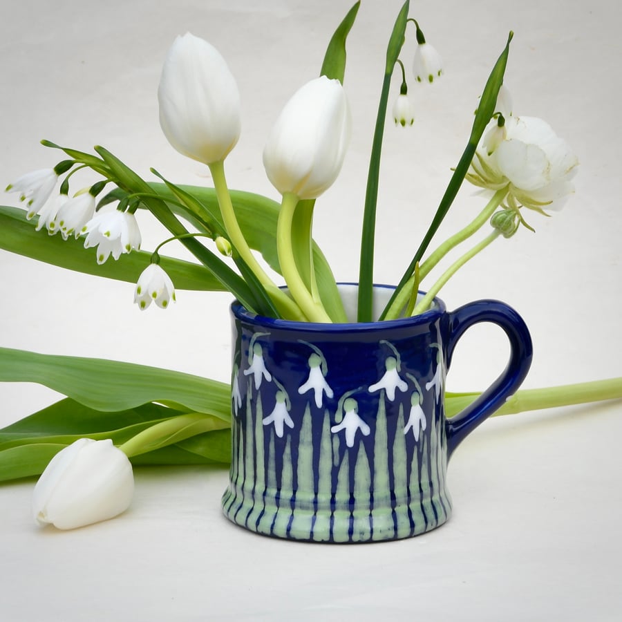 Snowdrop Country Mug - Hand Painted