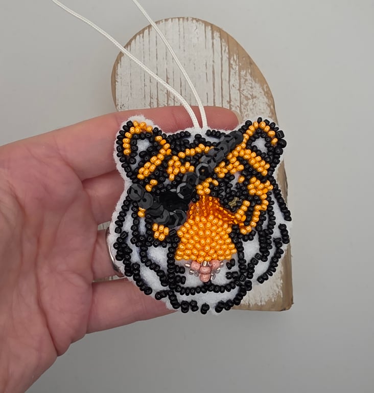 Pirate Tiger Bead embroidery decoration 