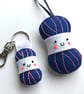 Yarn Ball Keyring and Lavender Bag Set- Deep Blue - Image 2