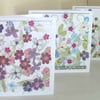 Set of 3  Flower Garden cards