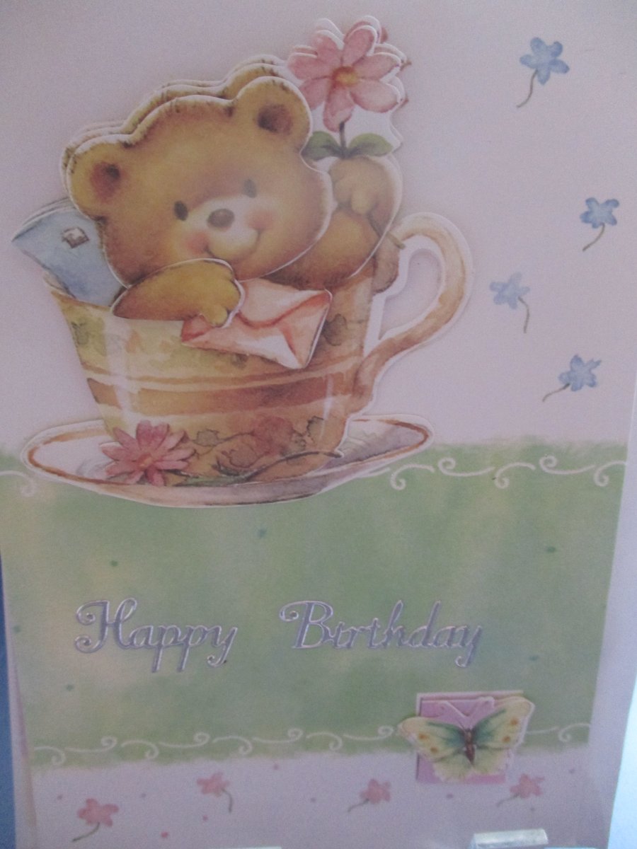 Happy Birthday Teddy Card