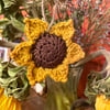 Crochet Sunflower, Halloween Decoration, Autumn Decoration, Sunflower