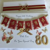 Personalised 80th Birthday Card Gift Boxed Any Age Mum Nan Sister 60th 70th 90th