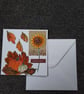 Sunflower, pumpkin and leaves autumn greetings card - Image 4