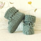Bamboo baby booties, 0-6 months