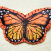 Large Felt Butterfly Hair Clip - Orange & Yellow