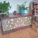 Hand painted trunk - William Morris style 