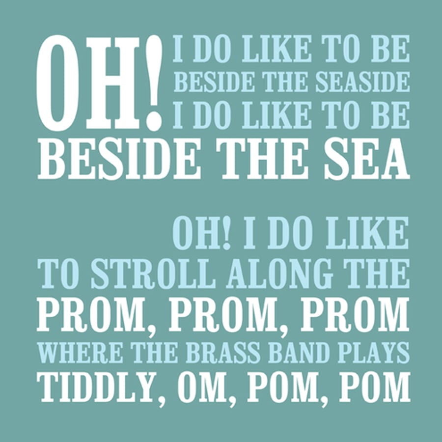 Canvas Print: Seaside Theme "Beside the Seaside"