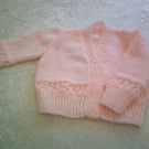 V Neck pale Peach 18 inch Cardigan
