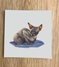 Cat Square Post Card Print - Image 3