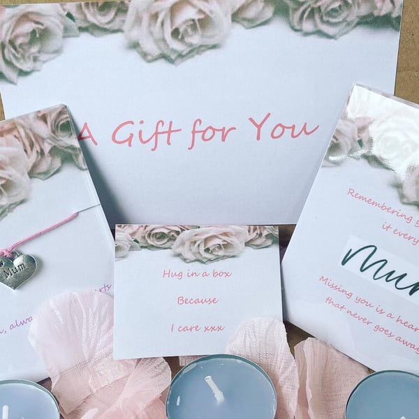 In memory of a dear mum wish bracelet bereavement gift box 