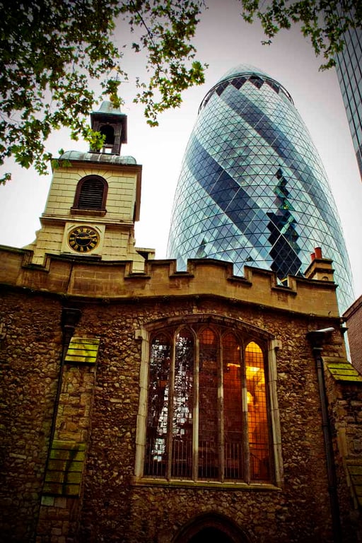 30 St Mary Axe The Gherkin London England UK Photograph Print