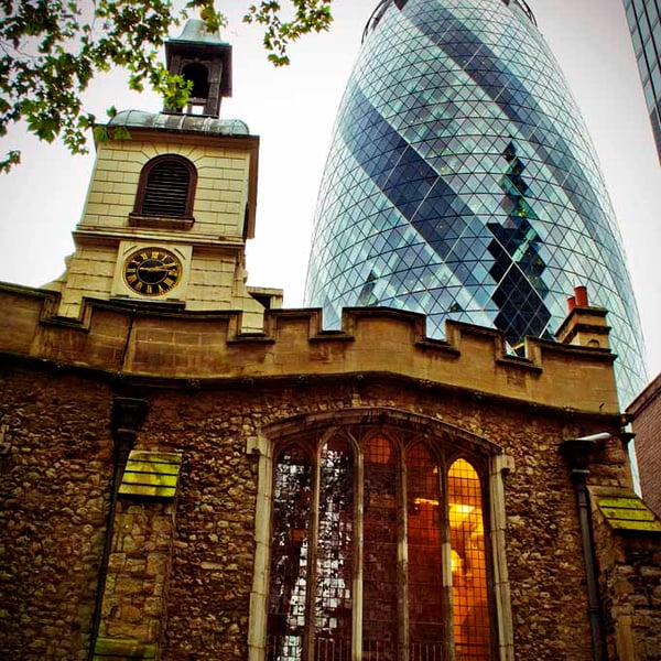 30 St Mary Axe The Gherkin London England UK Photograph Print