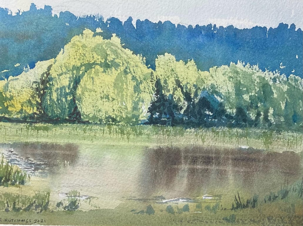 Margrove nature reserve (FULLY MOUNTED WATERCOLOUR 12 x 10 ) original watercolor