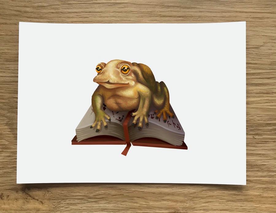 A6 Magical Toad Post Card (White Background)