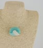 Smooth Glass Pebble Pendant on Choker Necklace - Image 4