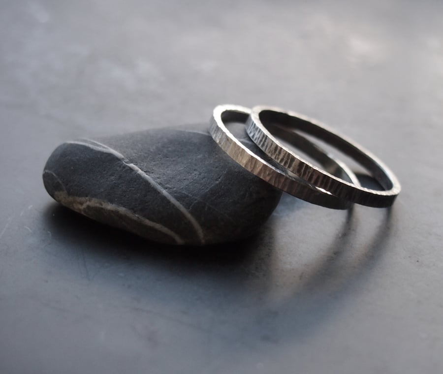Two Silver Bark Rings