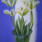 Vase with tulips 'Spring Green'