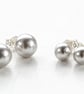 Handmade 925 Sterling Silver Stud Earrings with Swarovski Pearl (8mm)
