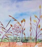 Original Fen Wildflower Watercolour - Image 3