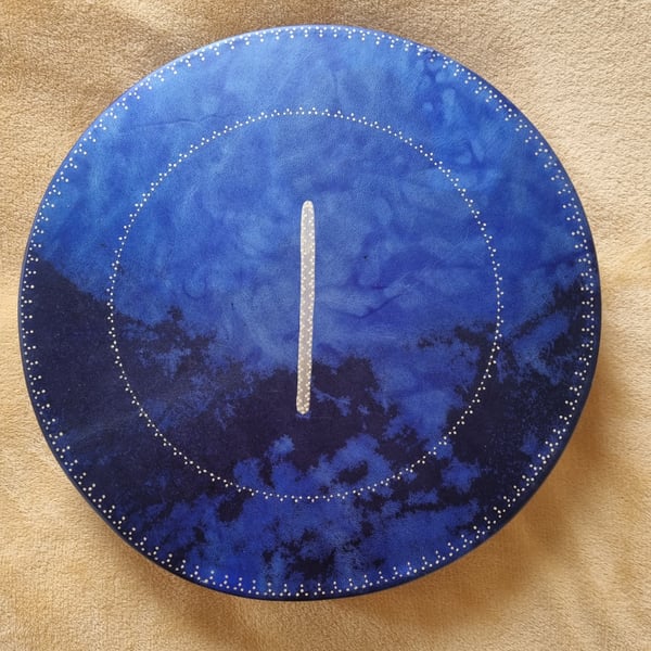 The Mountain Spirit — 16" Shamanic Drum with Opalite & Isa Rune