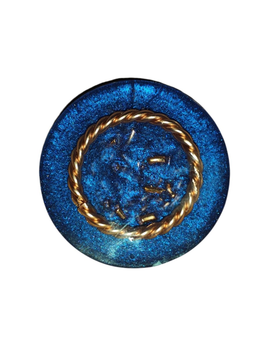 Blue Tensor Ring Pocket Puk, Copper Clip (3.9cm)