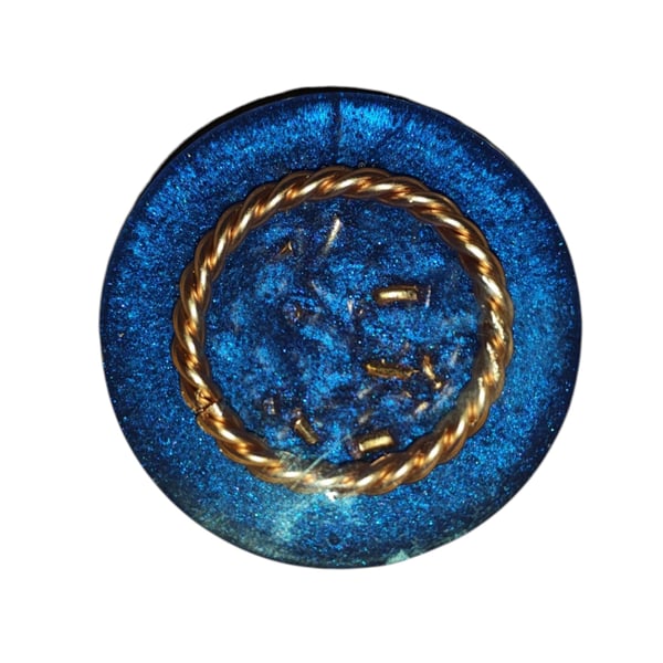 Blue Tensor Ring Pocket Puk, Copper Clip (3.9cm)