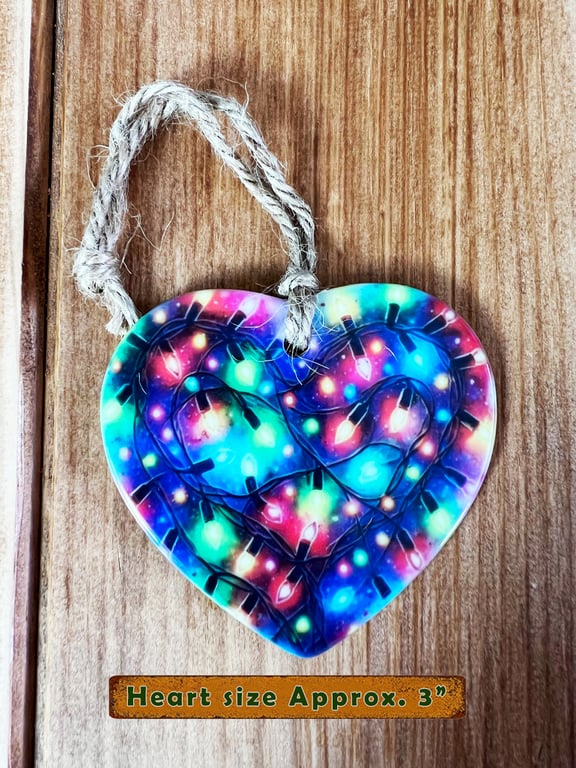 Handmade ceramic heart decoration
