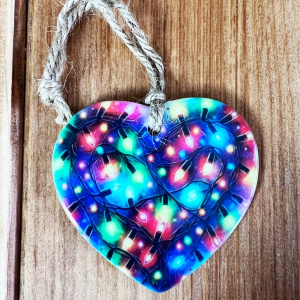 Handmade ceramic heart decoration