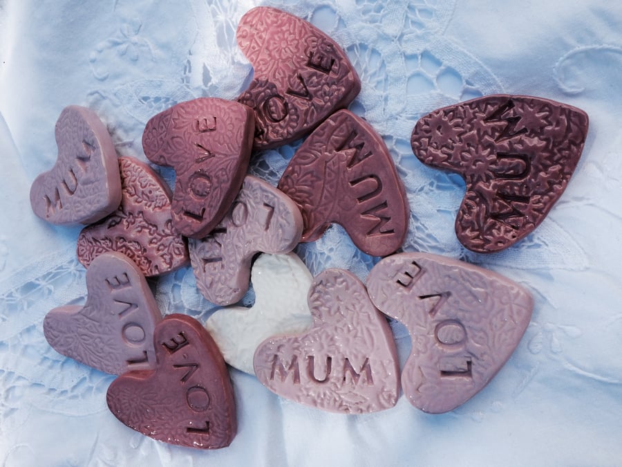 Scented Ceramic Heart - valentine or sweetheart gift, wedding favour