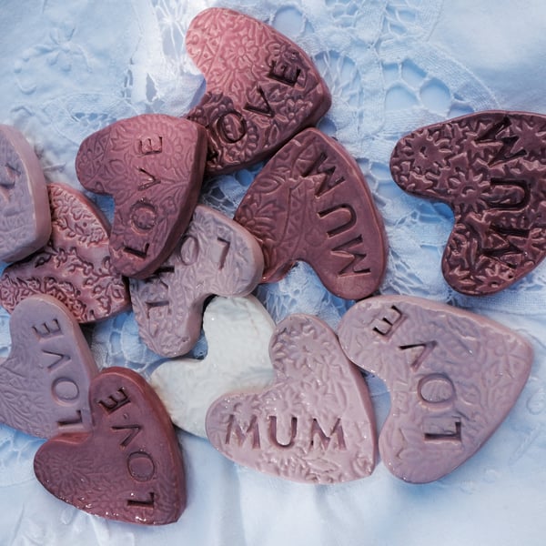 Scented Ceramic Heart - valentine or sweetheart gift, wedding favour