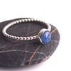Sterling Silver Beaded Ring with Kyanite
