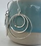Circles sterling silver earrings - beautifully shiny - perfect for day or night - Image 3