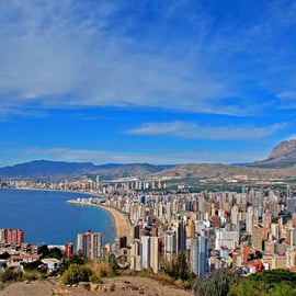 Benidorm Skyline Cityscape Costa Blanca Spain Photograph Print