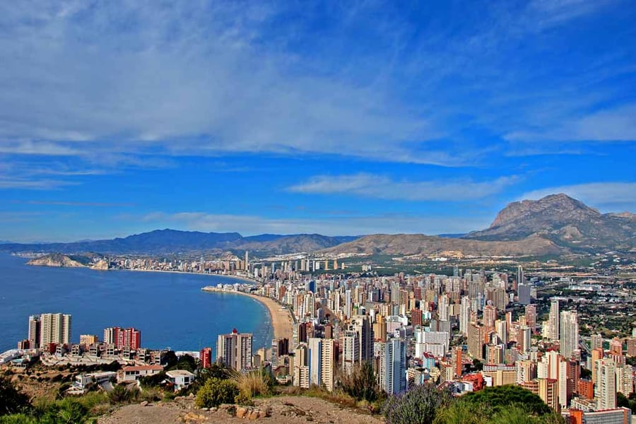 Benidorm Skyline Cityscape Costa Blanca Spain Photograph Print