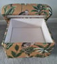Storage Footstool Fryetts MonkeysTeal Fabric Animals Pouffe Jungle Apes Green - Image 9