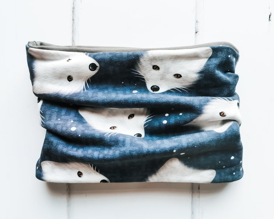 kids snood, baby snood, baby scarf, kids scarf, baby clothes, baby fox gift