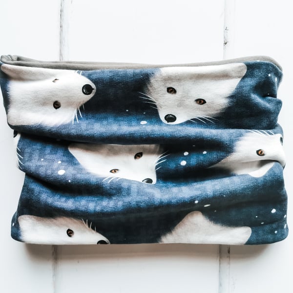 kids snood, baby snood, baby scarf, kids scarf, baby clothes, baby fox gift