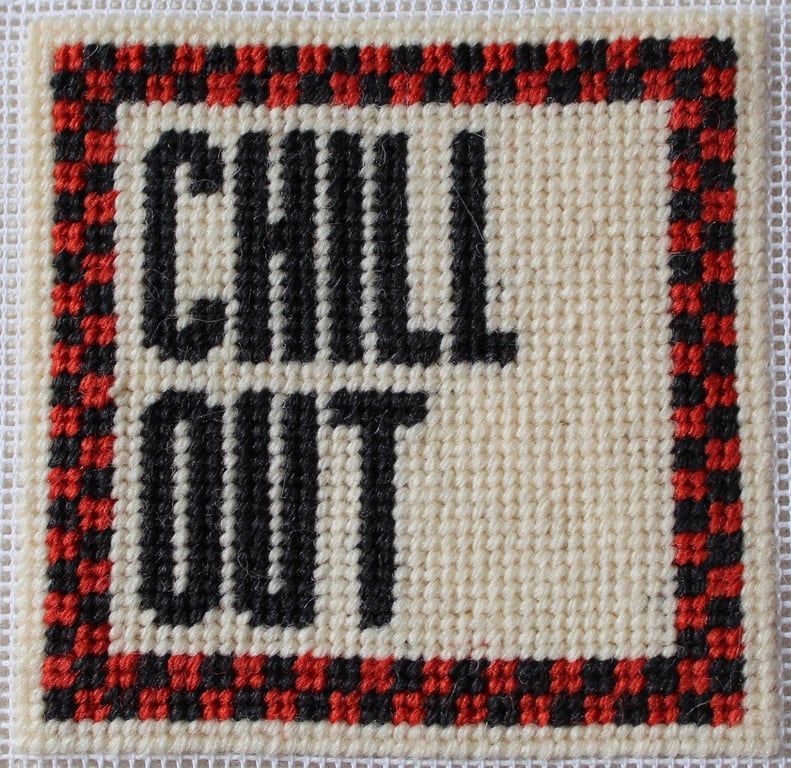CHILL OUT Needlepoint Pattern – Digital Tapestry Chart PDF