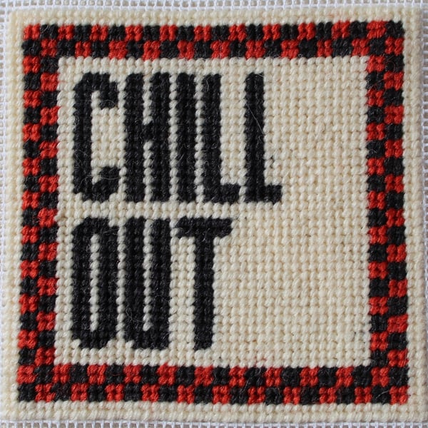 CHILL OUT Needlepoint Pattern – Digital Tapestry Chart PDF