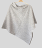 Poncho merino lambswool silver grey  - Image 1