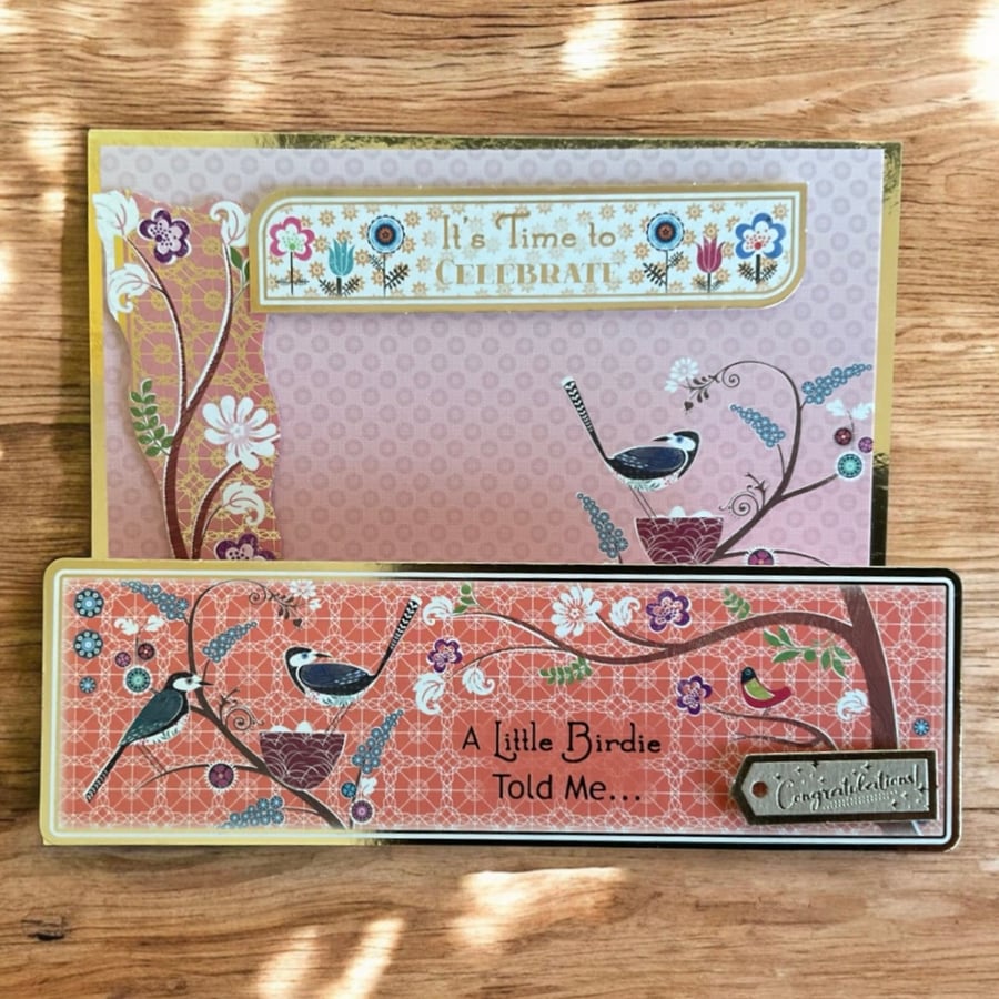Stepper Congratulations Card. Bird Celebration Card. Congratulations Card.