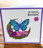 Handmade Watercolour Butterfly and Moon Greeting Card, "To Someone Beautiful" - Image 5