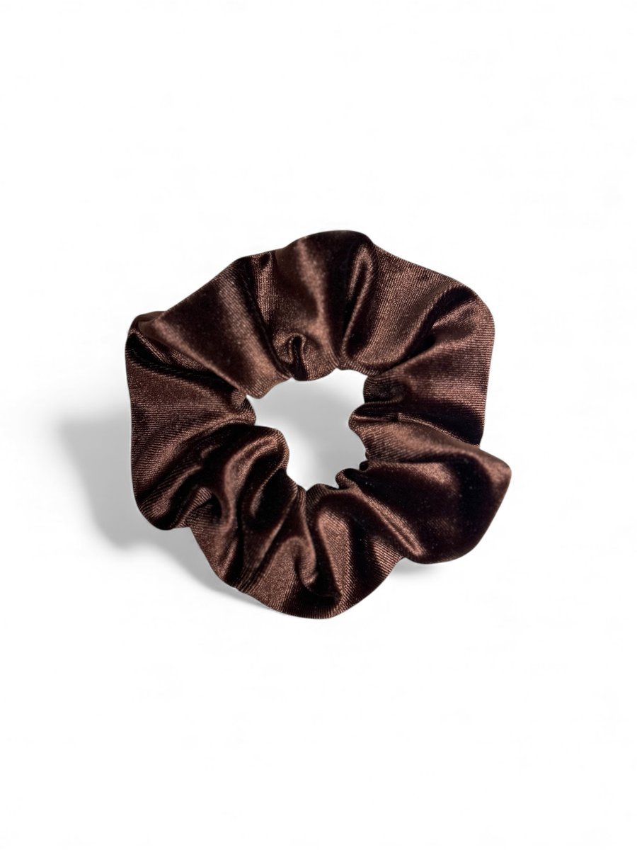 Chocolate Velvet Scrunchie - Large