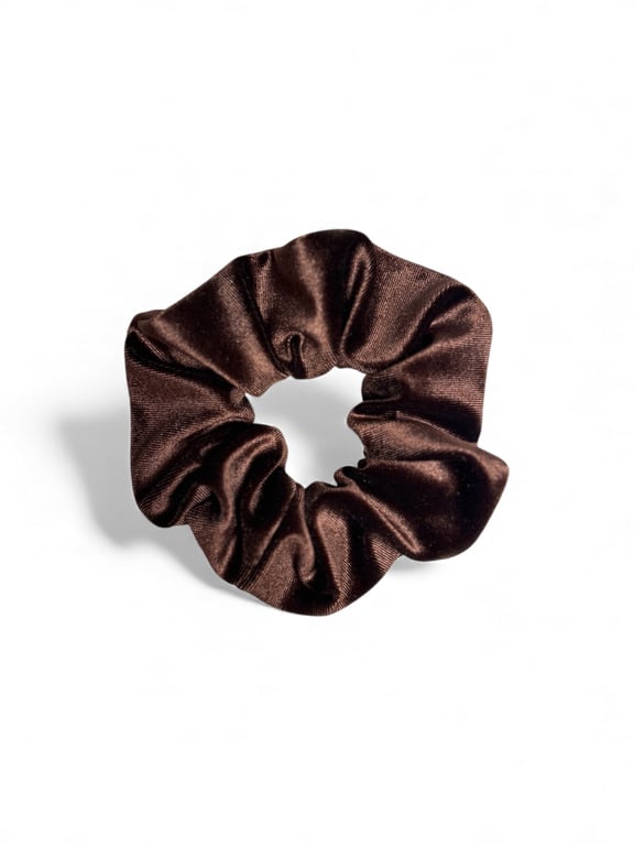 Chocolate Velvet Scrunchie - Large