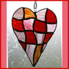 Patchwork Heart  Stained Glass Suncatcher