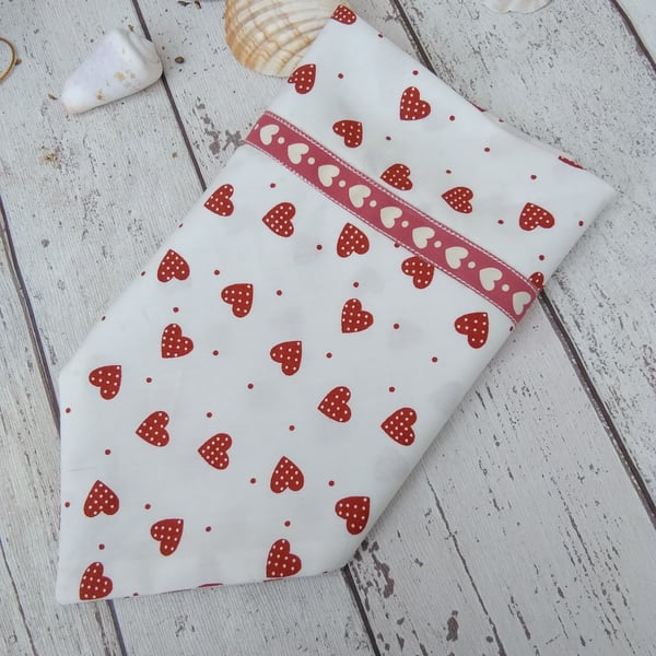 Dog Bandana over the collar Heart design Large