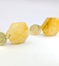 Radiant Sunburst Yellow Quartz Geometric dangle earrings  - Image 6