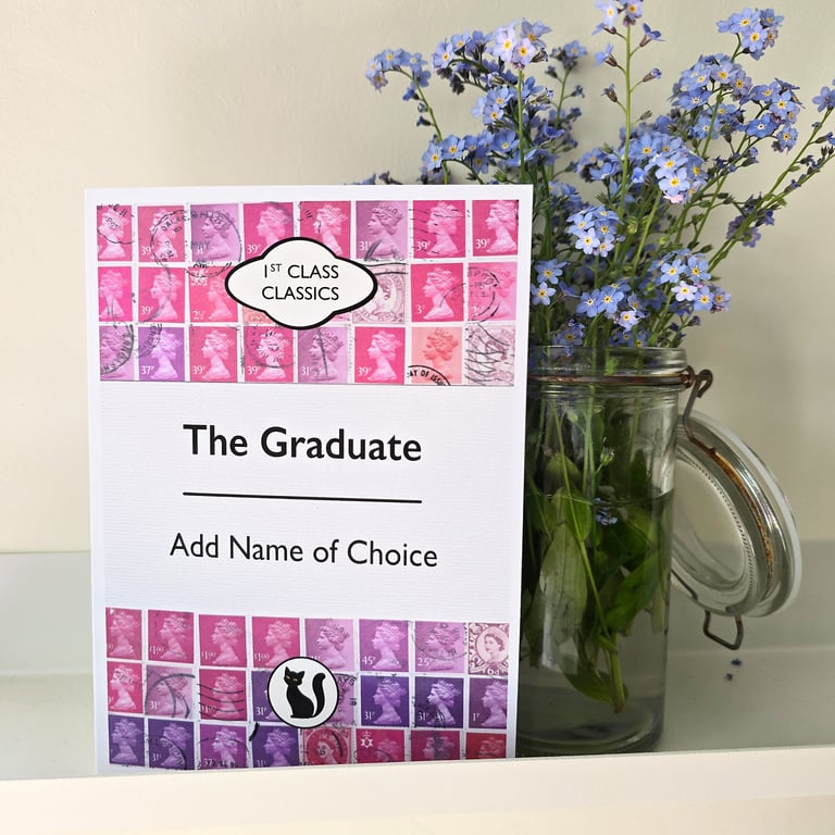Personalised Graduation Card, Vintage Book Cover Inspired,  Free P&P to UK