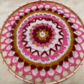 Colourful Crochet Mandala Wall Hanging